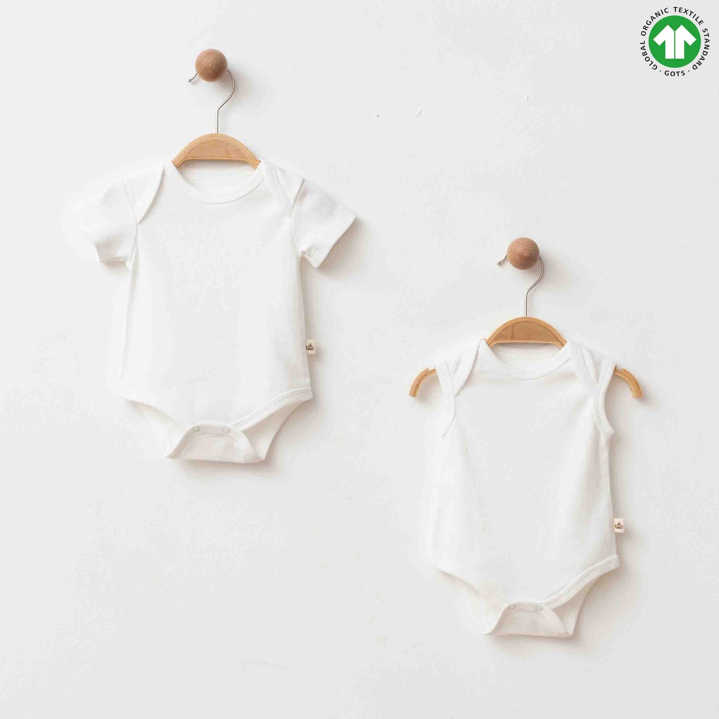 Organik Ekru Body 0-12 Ay - Minnola organik bebek body