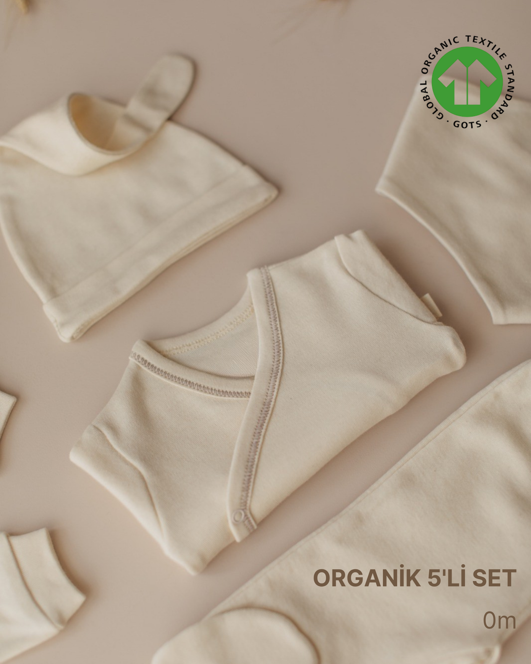 ORGANİK Boyasız 5'li Hastane Çıkışı - Minnola yenidoğan hastane çıkışı seti
