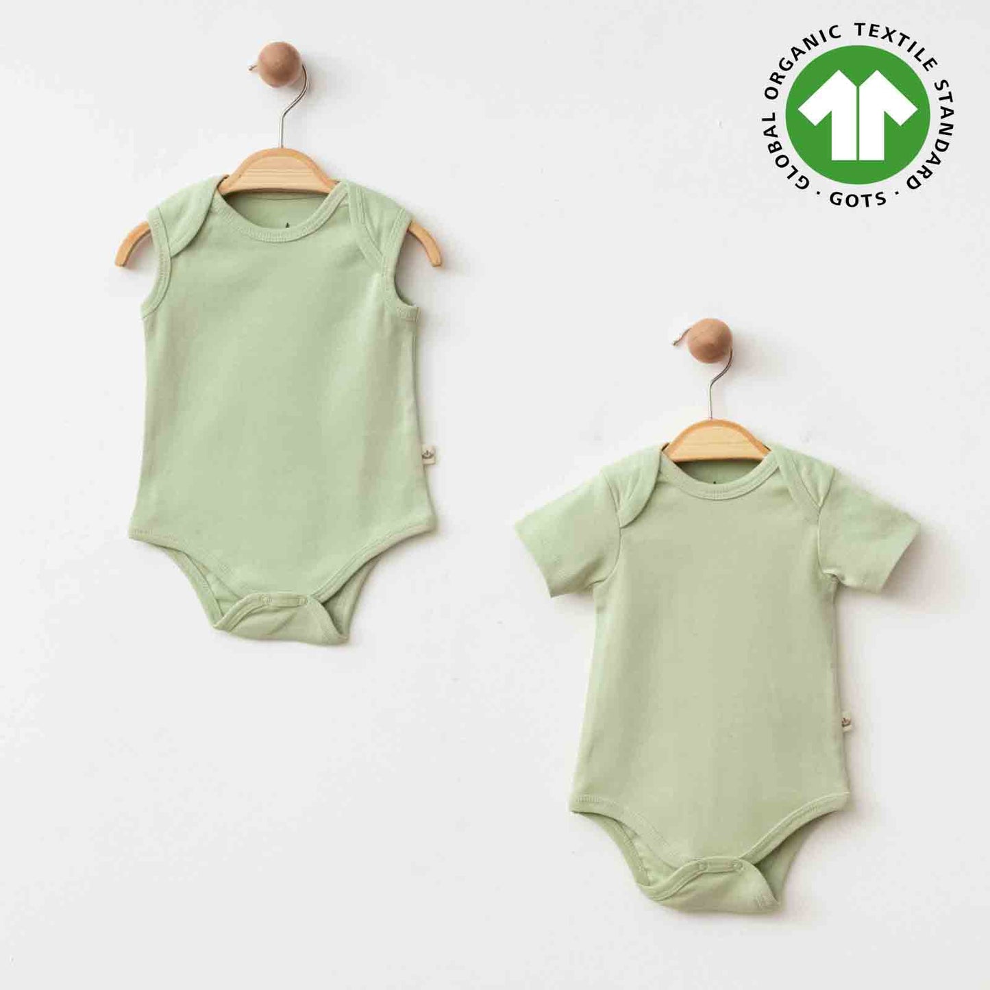 Organik Yeşil Body - Minnola organik bebek body