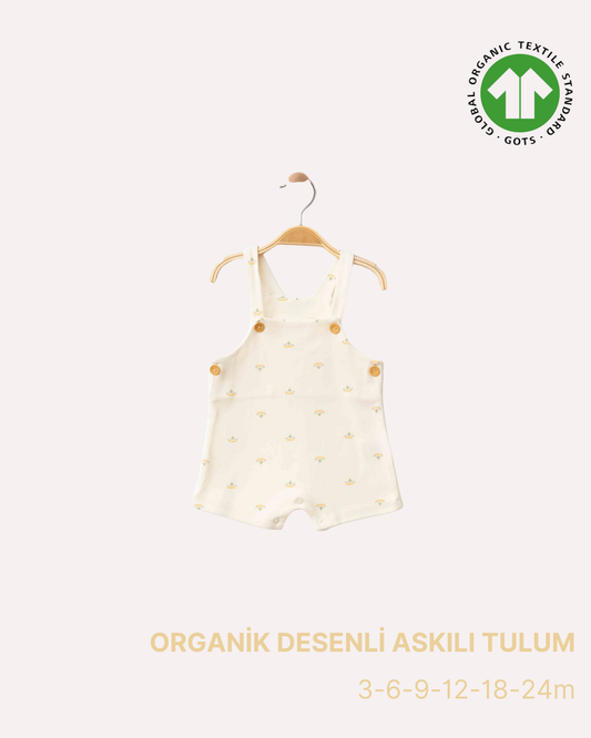 Yazlık Baskılı Salopet - Minnola bebek salopet takımı