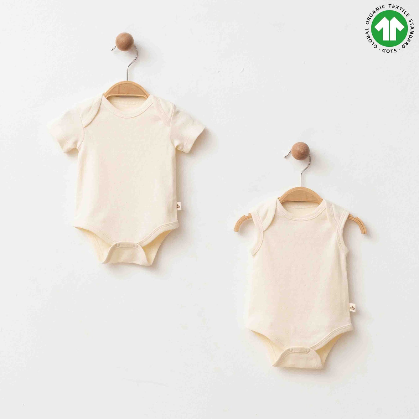 Organik Bej Body 0-12 Ay - Minnola organik bebek body