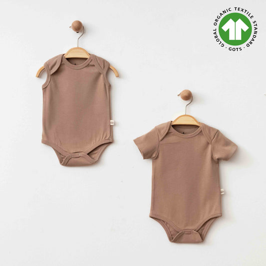 Organik Kahve Body - Minnola organik bebek body