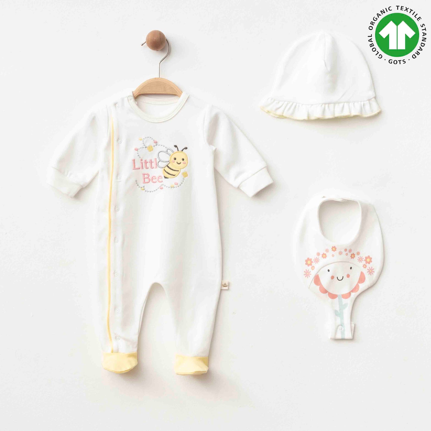 Little Bee 3'lü Tulum Set - Minnola bebek tulumu